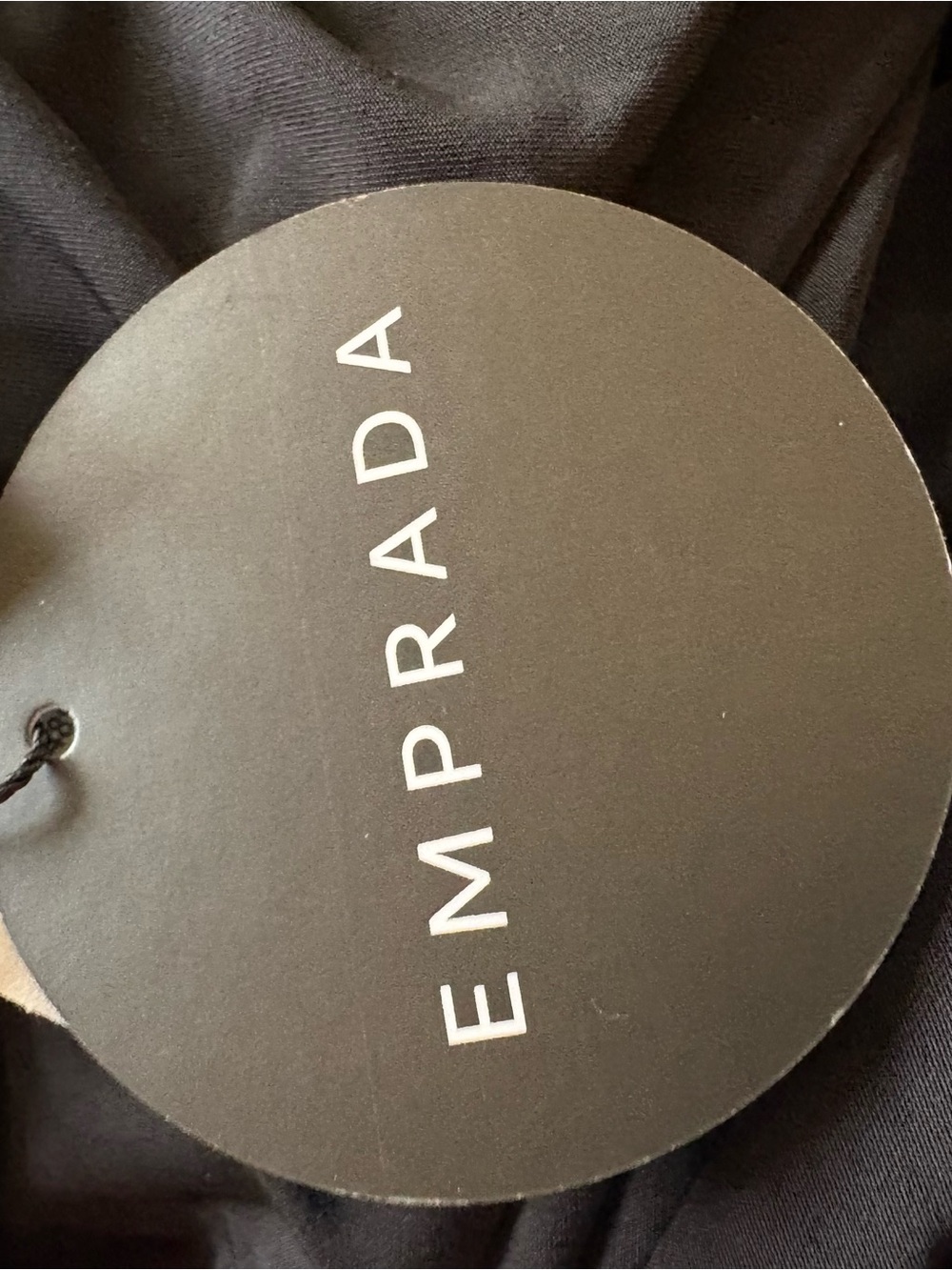 NWT Emprada Black Maxi Long Dress Ruched Twisted Deep V-neck Elegant Women Large - Picture 10 of 10